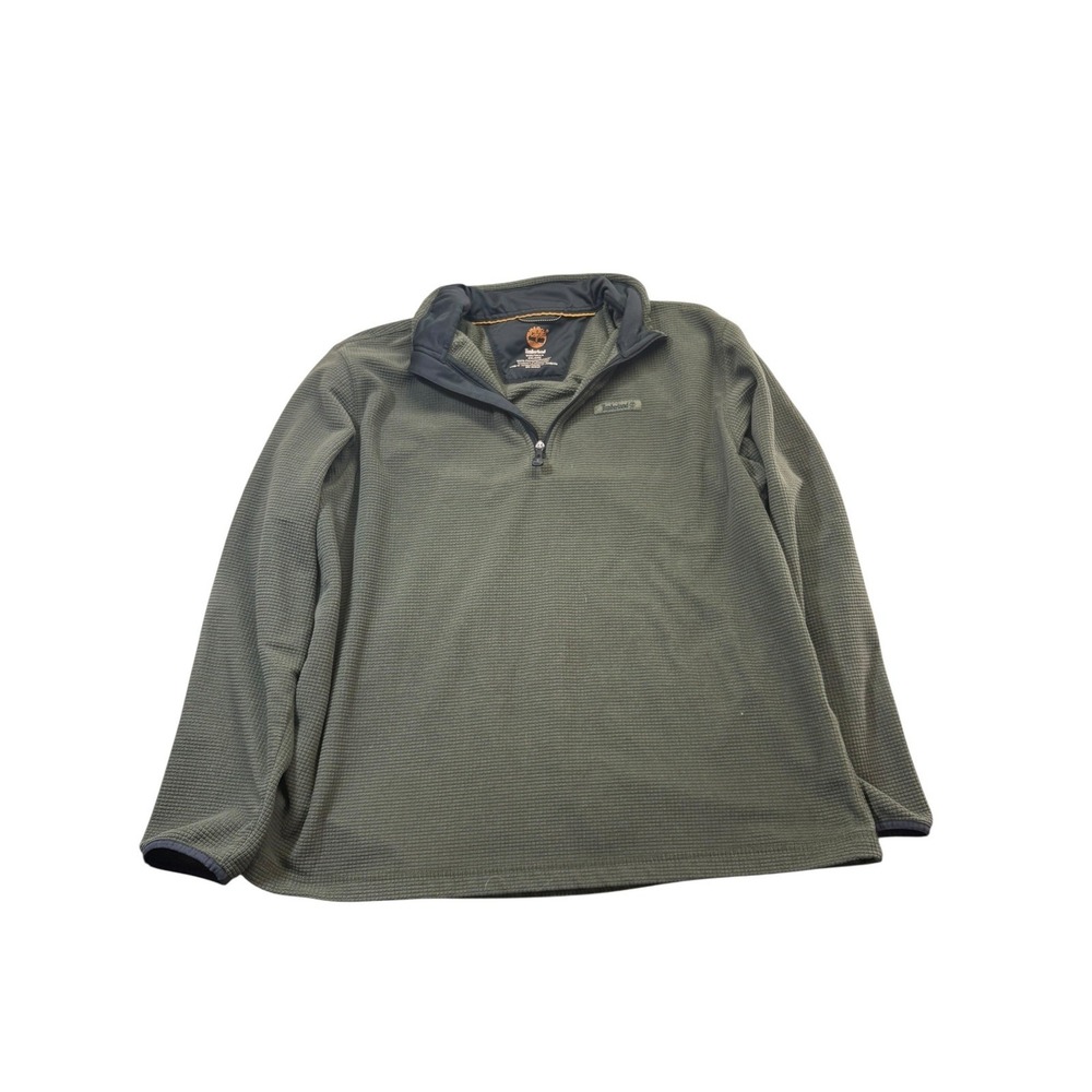 Timberland Mens 2XL Quarter Zip Waffle‎ Fleece Pullover